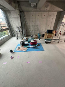 店舗　置床工事　乾式二重床（東京都世田谷区）