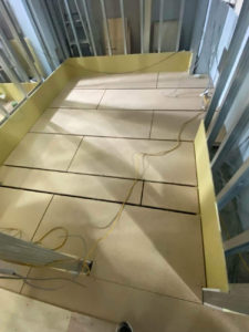 マンション　置床工事　乾式二重床（東京都杉並区）