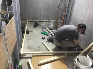 マンション新築　置床工事　フリーフロアCP（東京都板橋区）