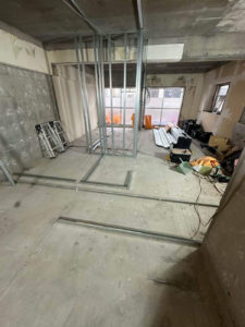 マンション　置床工事　乾式二重床（東京都板橋区）