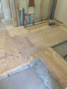 マンション　置床工事　フリーフロアCP（東京都品川区）