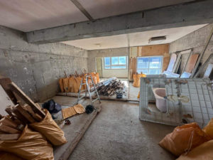 マンション　１日置床工事　乾式二重床（横浜市港南区）