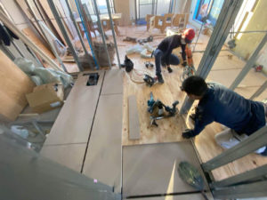 マンション　１日置床工事　フリーフロアCP（東京都世田谷区）