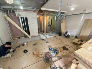 マンション　１日置床工事　フリーフロアCP（東京都渋谷区）