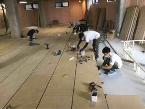 クリニック　置床工事　乾式二重床（埼玉県越谷市）