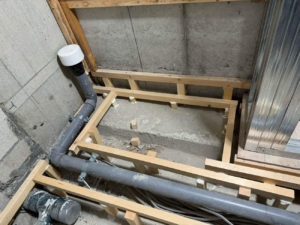 マンション　１日置床工事　乾式二重床（東京都中央区）