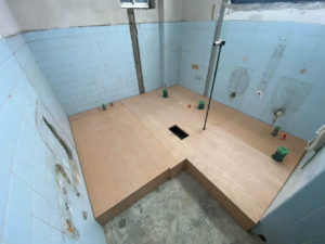 マンション　置床工事　乾式二重床（東京都中野区）