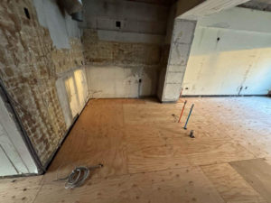 マンション　1日置床工事　乾式二重床（東京都足立区）