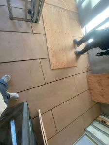 マンション　1日置床工事　乾式二重床（横浜市戸塚区）