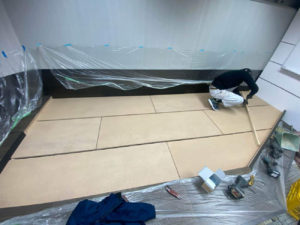 オフィス　置床工事　乾式二重床工事 （東京都港区）