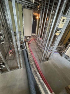 マンション　置床工事　乾式二重床（東京都中央区）