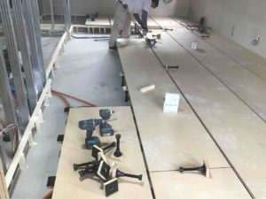 マンション　置床工事　乾式二重床（千葉県市川市）