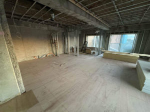 マンション　置床工事　乾式二重床（東京都目黒区）