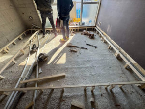 マンション　置床工事　乾式二重床（東京都豊島区）
