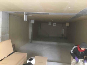 店舗　置床工事　乾式二重床（横浜市神奈川区）