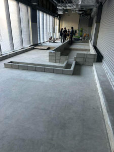 店舗　置床工事　乾式二重床（東京都港区）