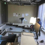 店舗　置床工事　乾式二重床（東京都港区）