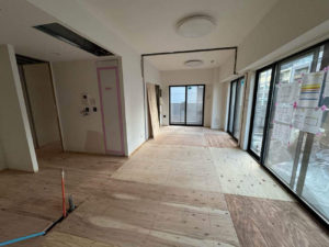 マンション　1日置床工事　フリーフロアＣＰ（東京都港区）