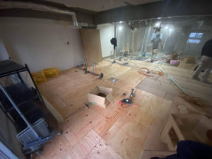 マンション　置床工事　乾式二重床（東京都品川区）