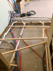 マンション　1日置床工事　乾式二重床（東京都渋谷区）