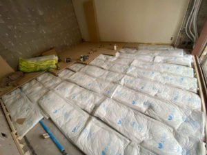 マンション　置床工事　フリーフロアCP（東京都港区）