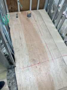 店舗　置床工事　低床プラ束（川崎市麻生区）