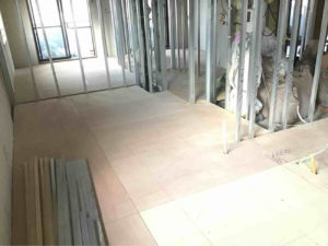 マンション　置床工事　乾式二重床（東京都品川区）