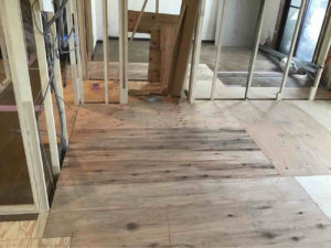 マンション　置床工事　乾式二重床（東京都江東区）