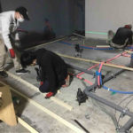 美容室　置床工事　乾式二重床（東京都渋谷区）