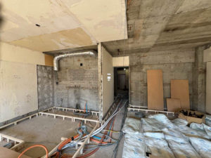 マンション　置床工事　フリーフロアCP（東京都渋谷区）