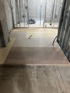 店舗　置床工事　低床プラ束（川崎市麻生区）