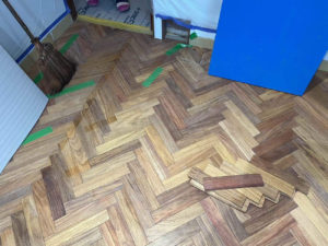 マンション　フローリング工事　ヘリボーン（東京都渋谷区）