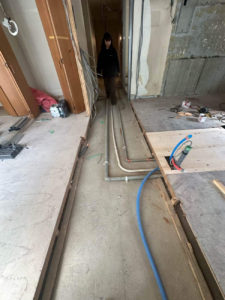 マンション　置床工事　フリーフロアCP（東京都世田谷区）