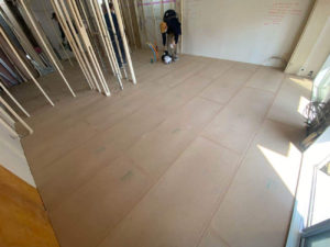 マンション　置床工事　乾式二重床（東京都北区）
