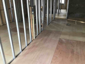 マンション改修　置床工事　乾式二重床（東京都港区）