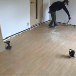 マンション　置床工事　乾式二重床（東京都新宿区）