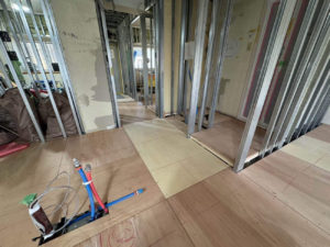 マンション　1日置床工事　乾式二重床（東京都江戸川区）