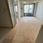 マンション改修　置床工事　乾式二重床　グラスウール（東京都中央区）