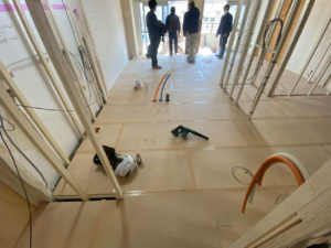 マンション　置床工事　乾式二重床（東京都北区）