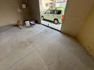 店舗　置床工事　乾式二重床（京都府京都市）
