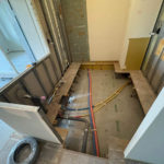 マンション改修　置床工事　乾式二重床　グラスウール（東京都中央区）