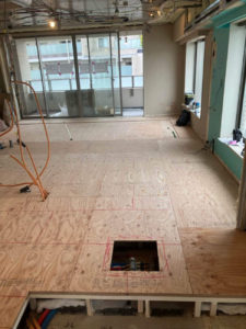 マンション　置床工事　乾式二重床（東京都品川区）