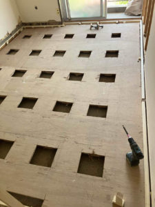 マンション　置床工事　乾式二重床（東京都武蔵野市）