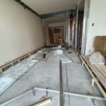 マンション　１日置床工事　フリーフロアCP（東京都中央区）