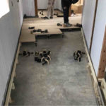 クリニック新装　置床工事　乾式二重床（東京都荒川区）