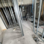 店舗　置床工事　乾式二重床（東京都中央区）