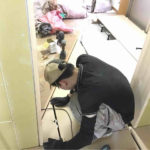 クリニック新装　置床工事　乾式二重床（東京都荒川区）