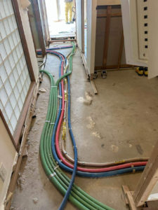 マンション　置床工事　乾式二重床（東京都中野区）