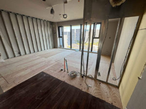 マンション　１日置床工事　フリーフロアCP（東京都中央区）