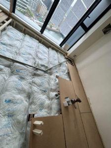 マンション　１日置床工事　フリーフロアCP（東京都中央区）